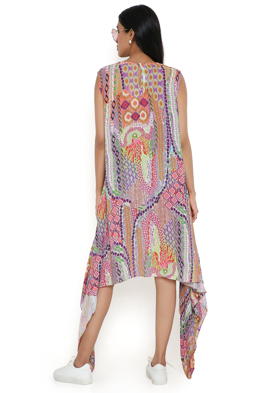 Multicolor African Print Side Tale Tunic