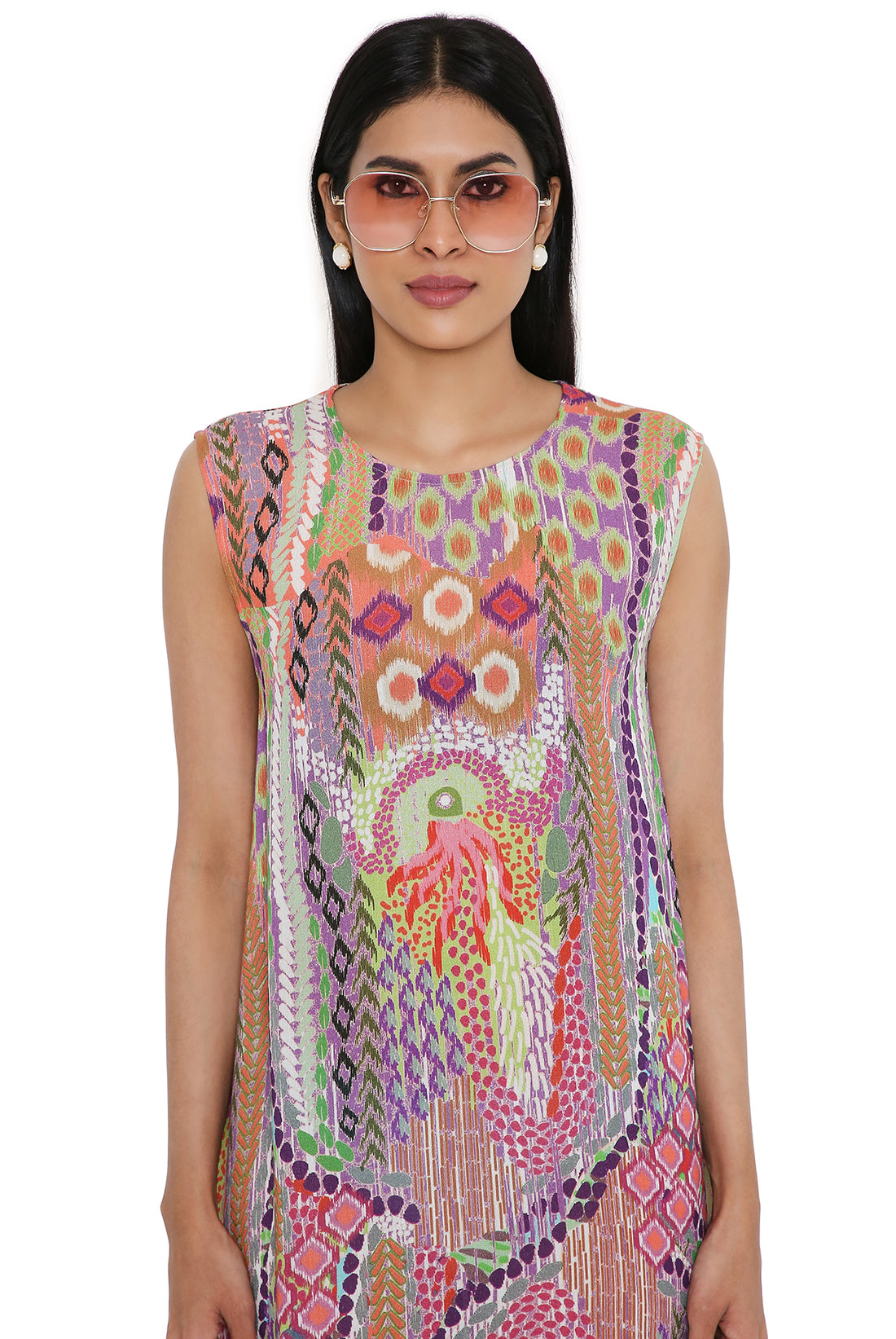 Multicolor African Print Side Tale Tunic