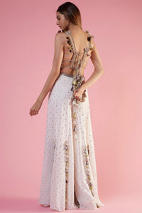 Off White Embroidered Choli And Sharara