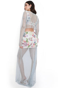 Off White Embroidered Choli And Skirt