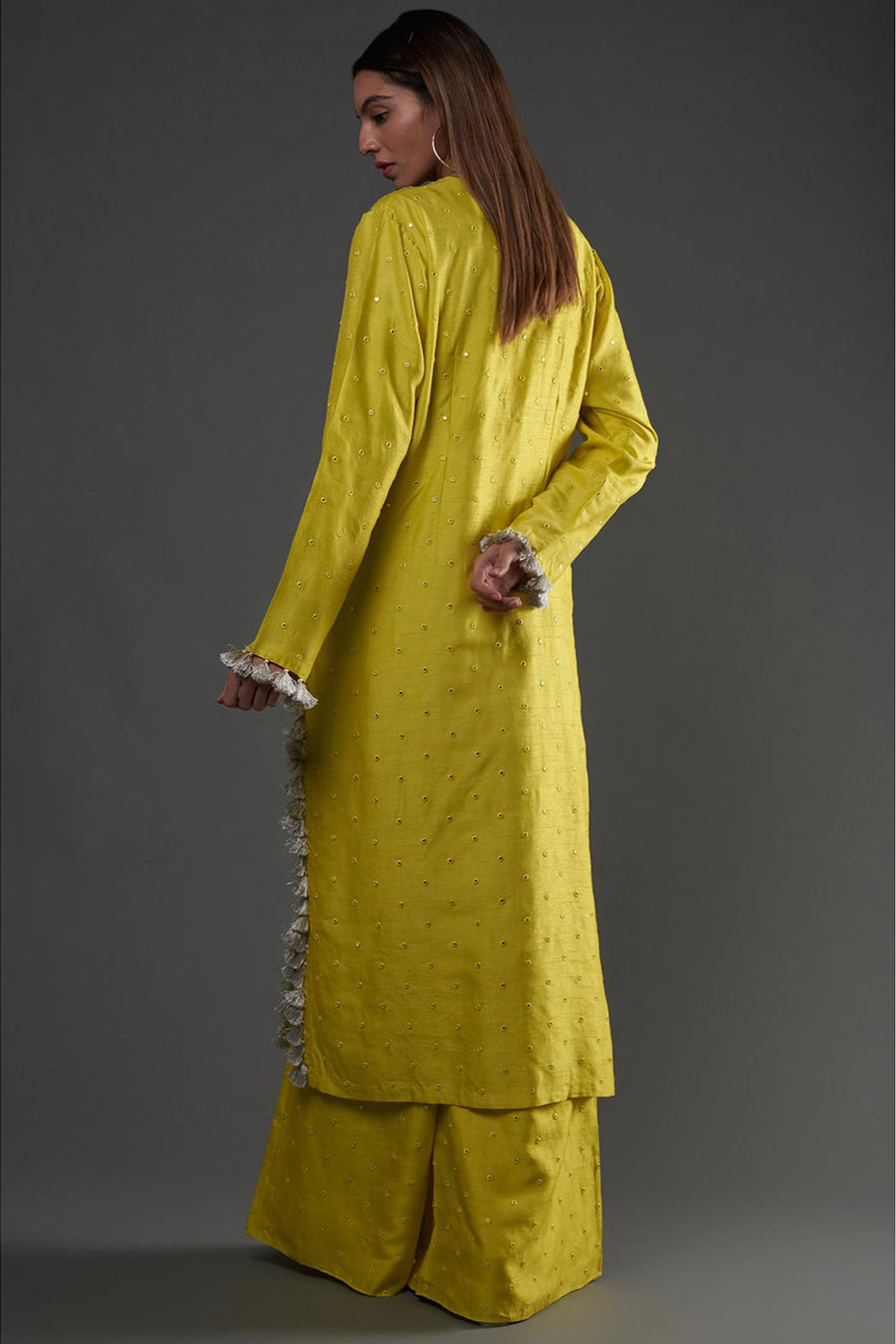 Yellow Kurta & Palazzo With Dupatta