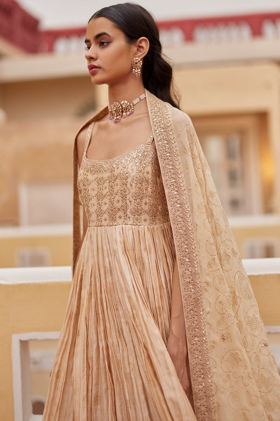 Buttercup Anarkali With Gharara & Dupatta