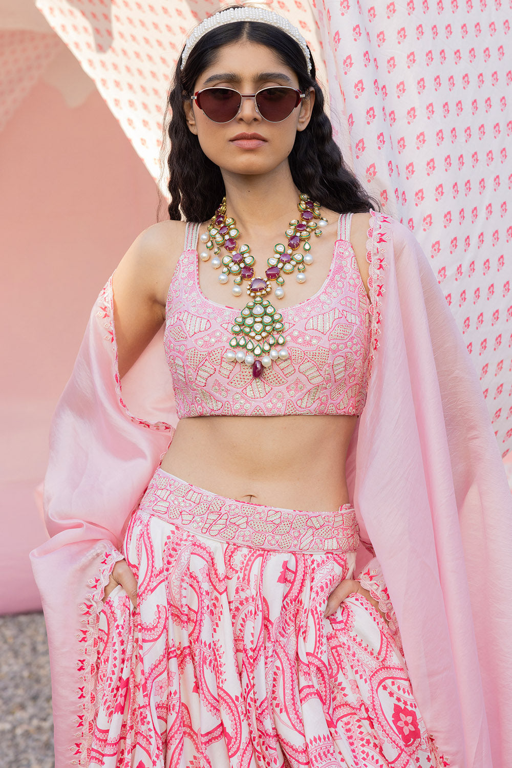 Printed Lehenga Leather Patch