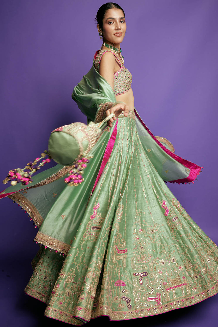 The Sage Johari Lehenga Set