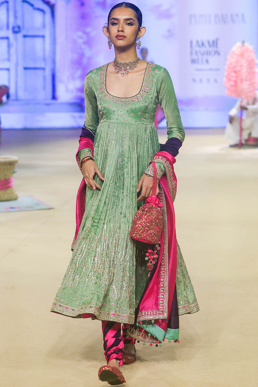 The Pakeezah Tissue Anarkali Set