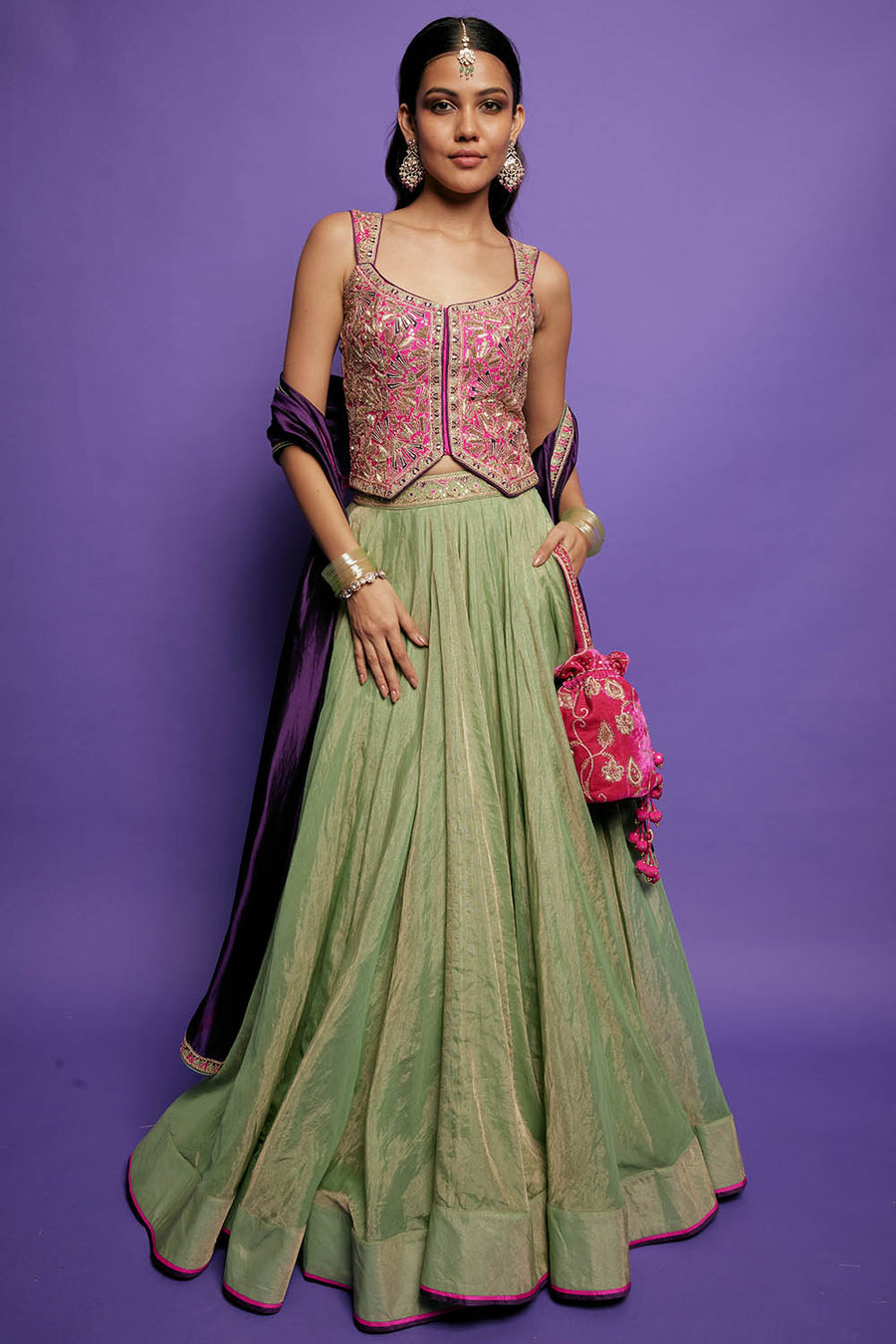 Waistcoat Lehenga Set