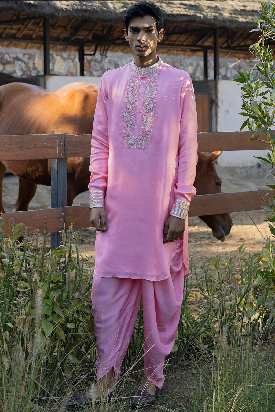 Masoom Gulaabi Kurta Set