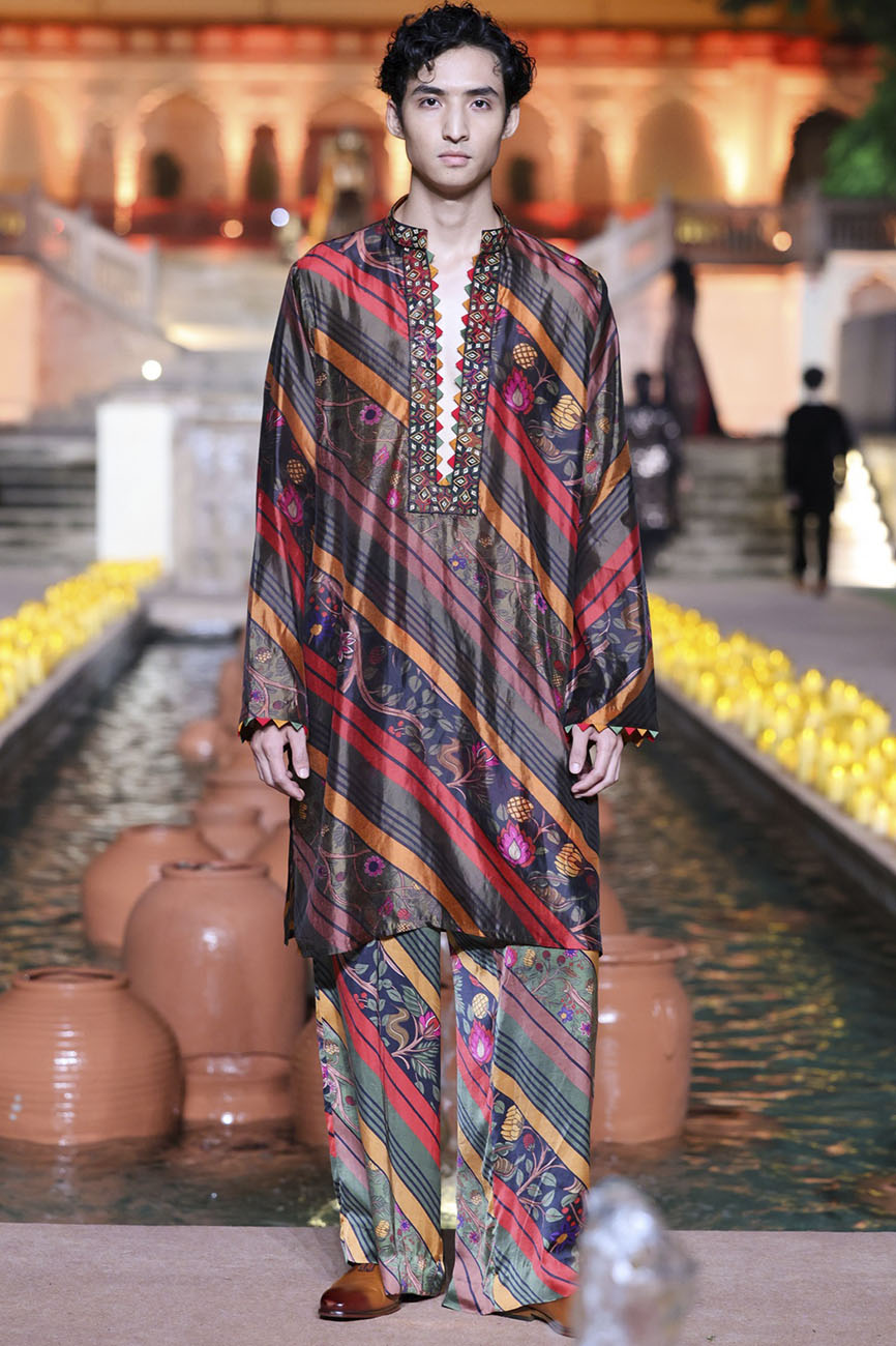 Multicoloured Classic Kurta Set