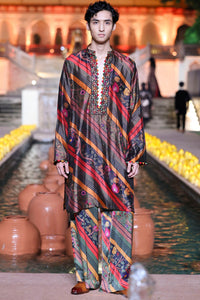 Multicoloured Classic Kurta Set