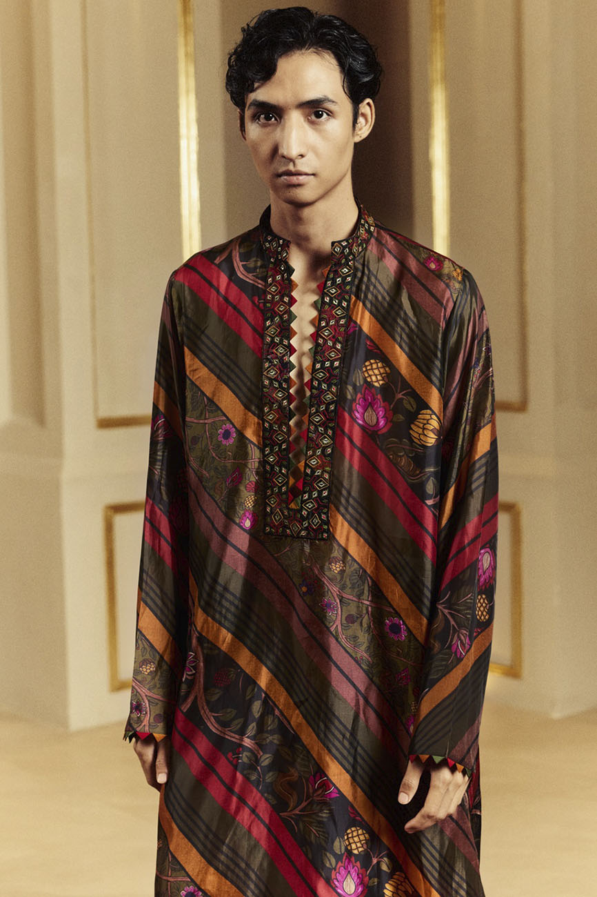 Multicoloured Classic Kurta Set