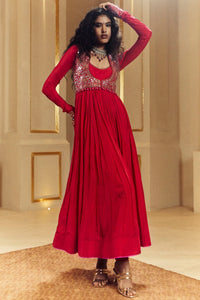 Surkh Laal Anarkal Koti Set