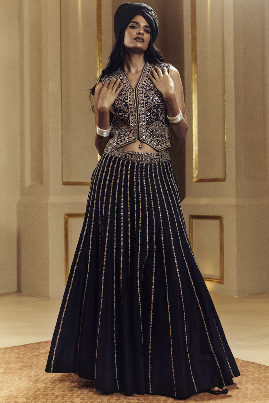 Amer Waistcoat Lehenga Set