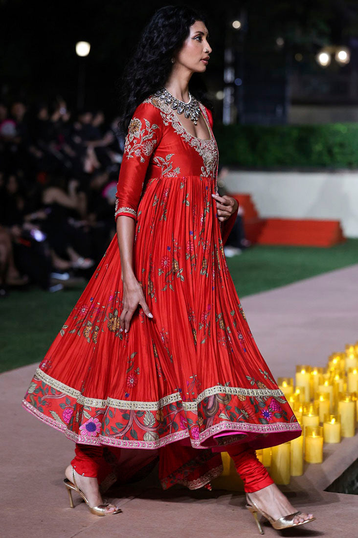 Surkh Laal Anarkali Set