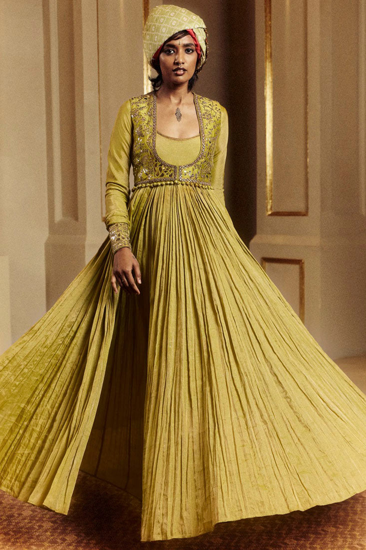 Dry Heena Green Anarkali Set
