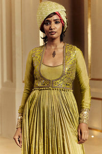 Dry Heena Green Anarkali Set