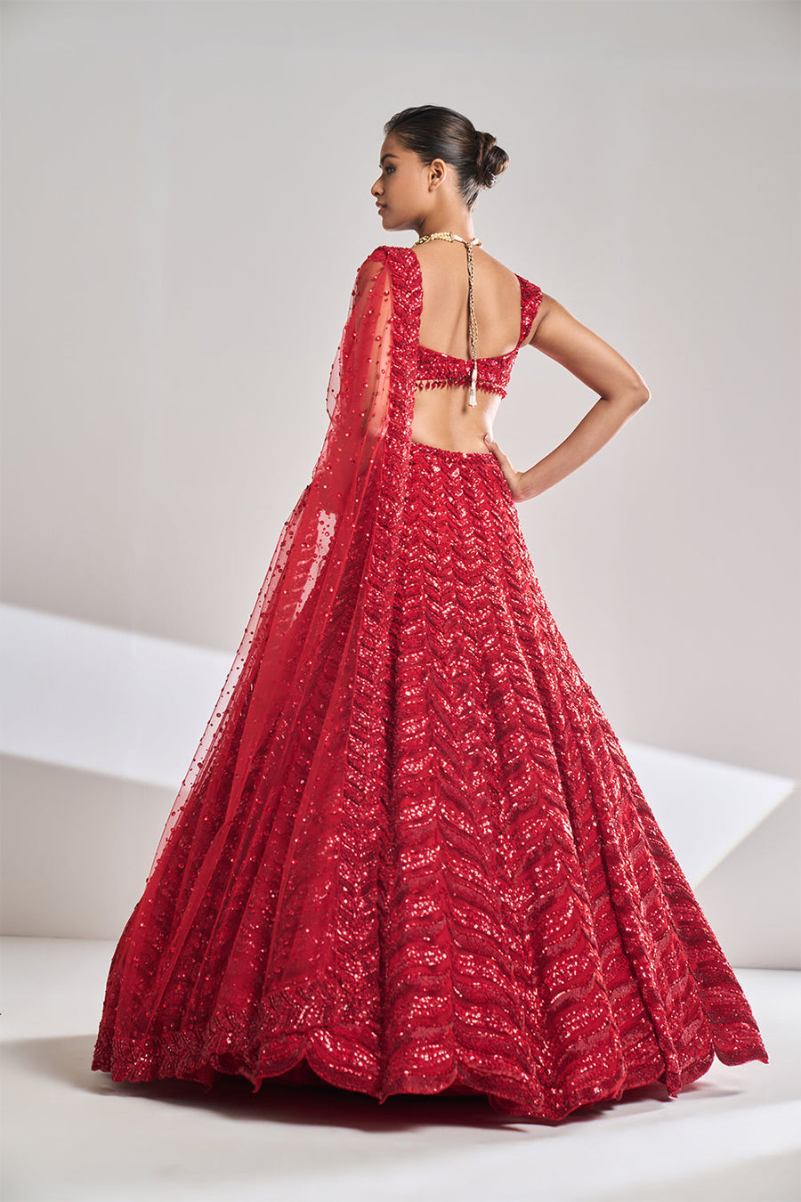 Red Leaf Lehenga