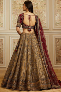 Haneen Gold Lehenga Set