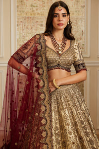 Mahran Gold Lehenga Set
