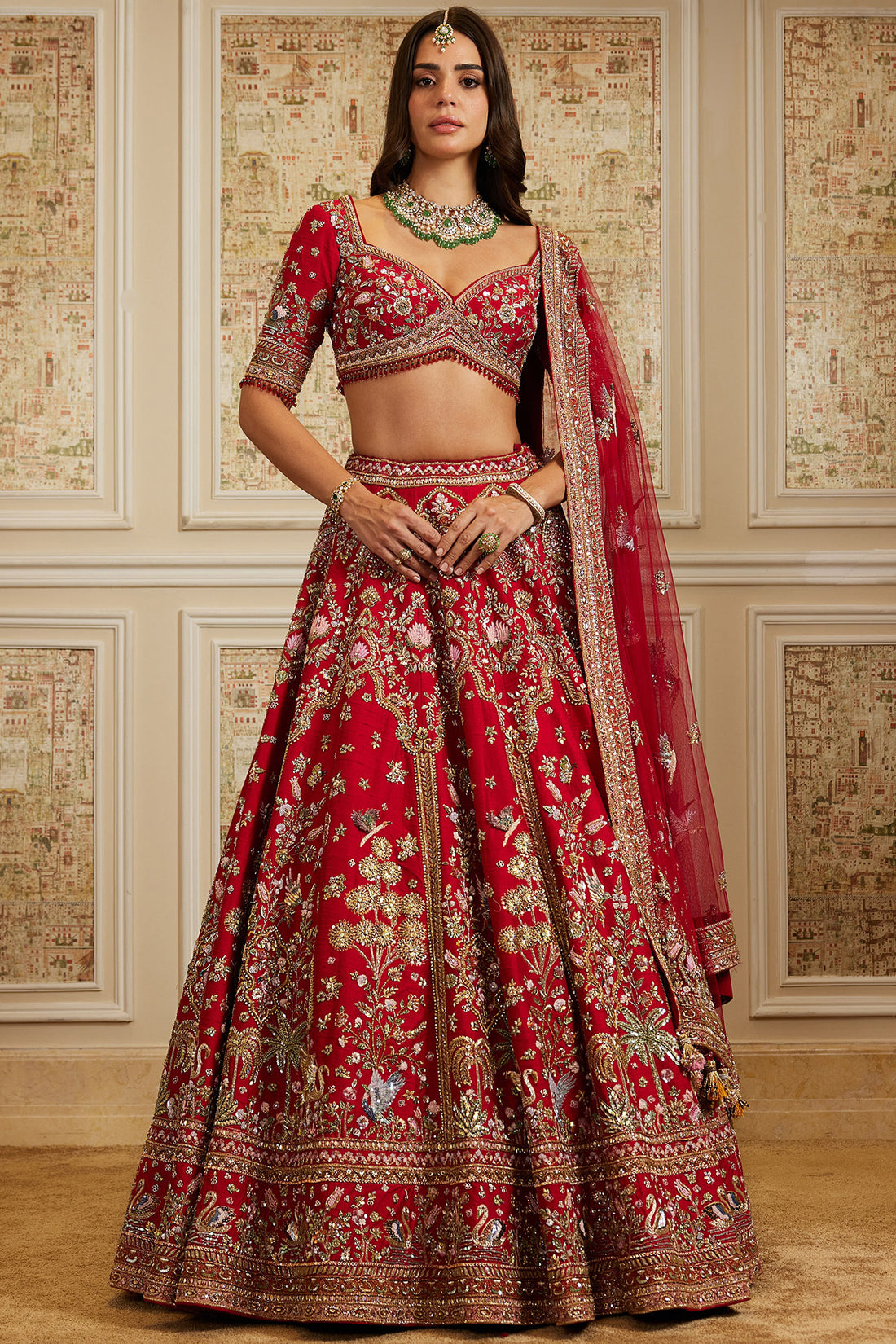 Maysa Red Lehenga Set