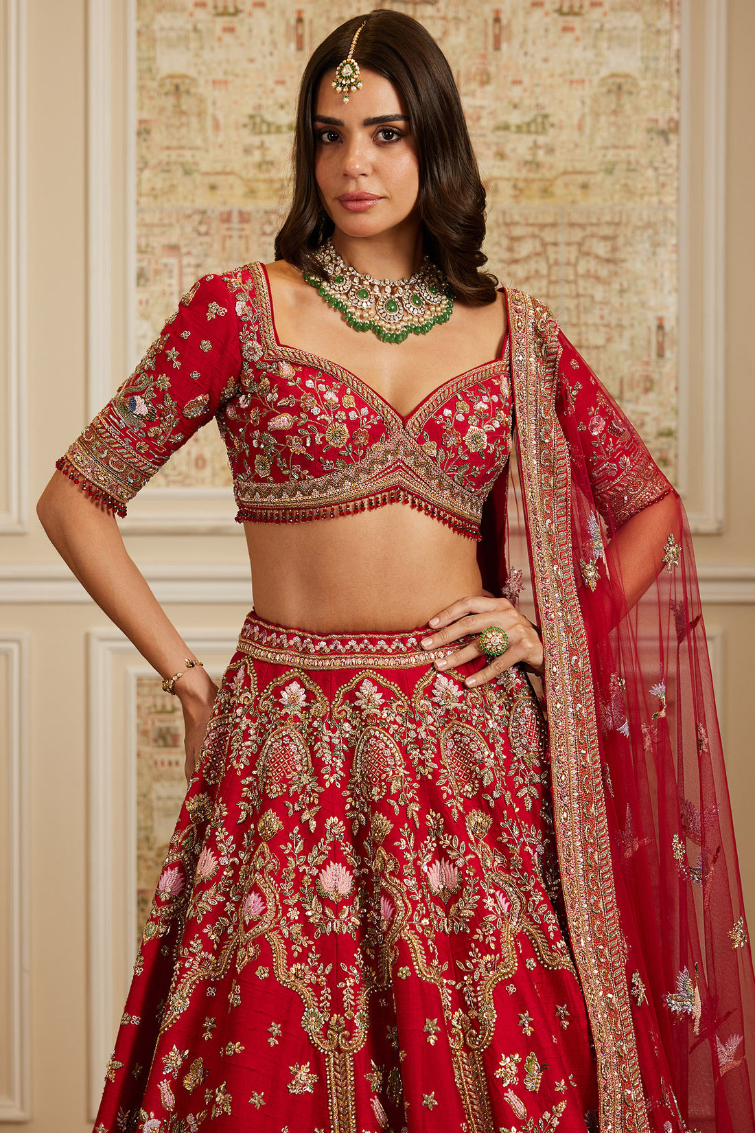 Maysa Red Lehenga Set