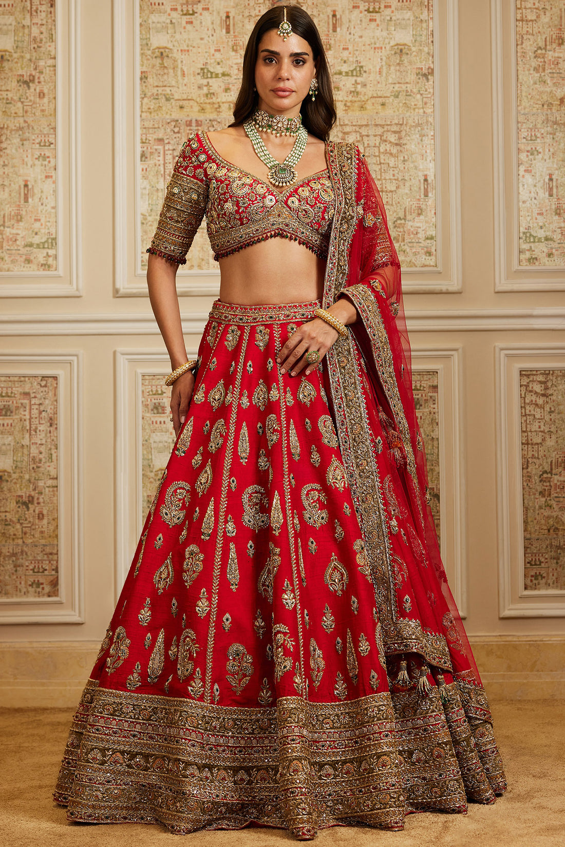 Naima Red Lehenga Set