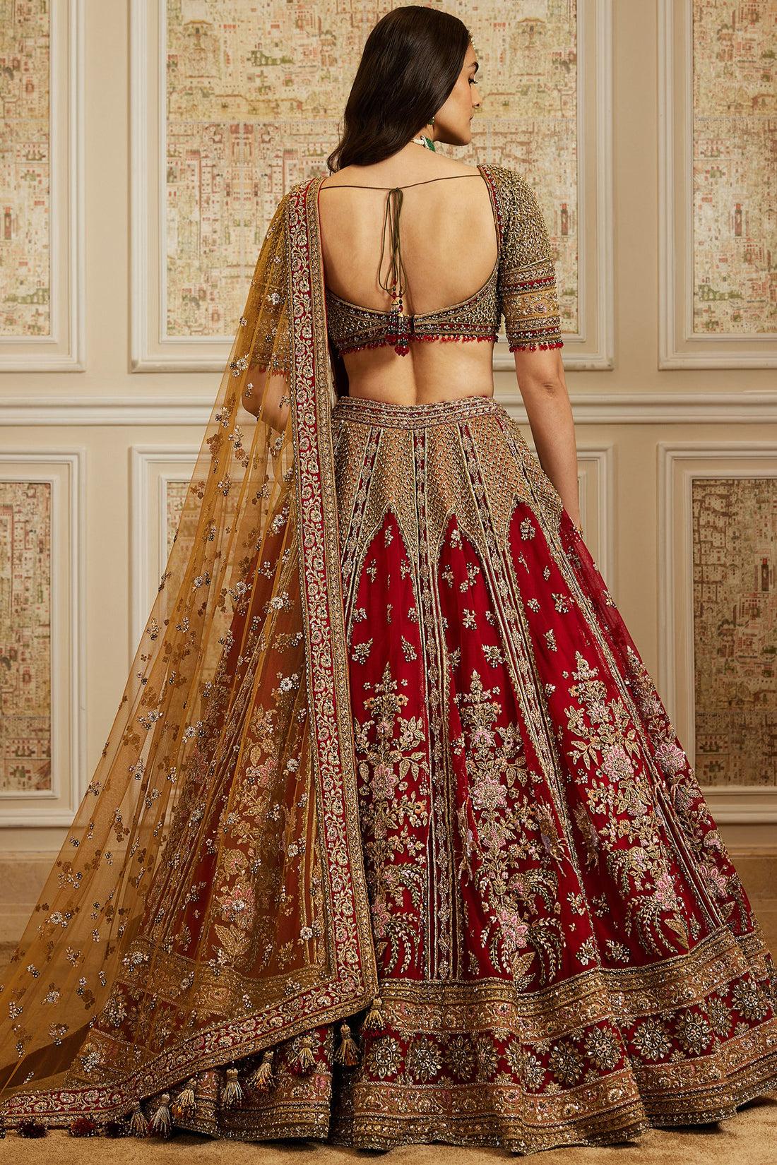 Noura Red Lehenga Set