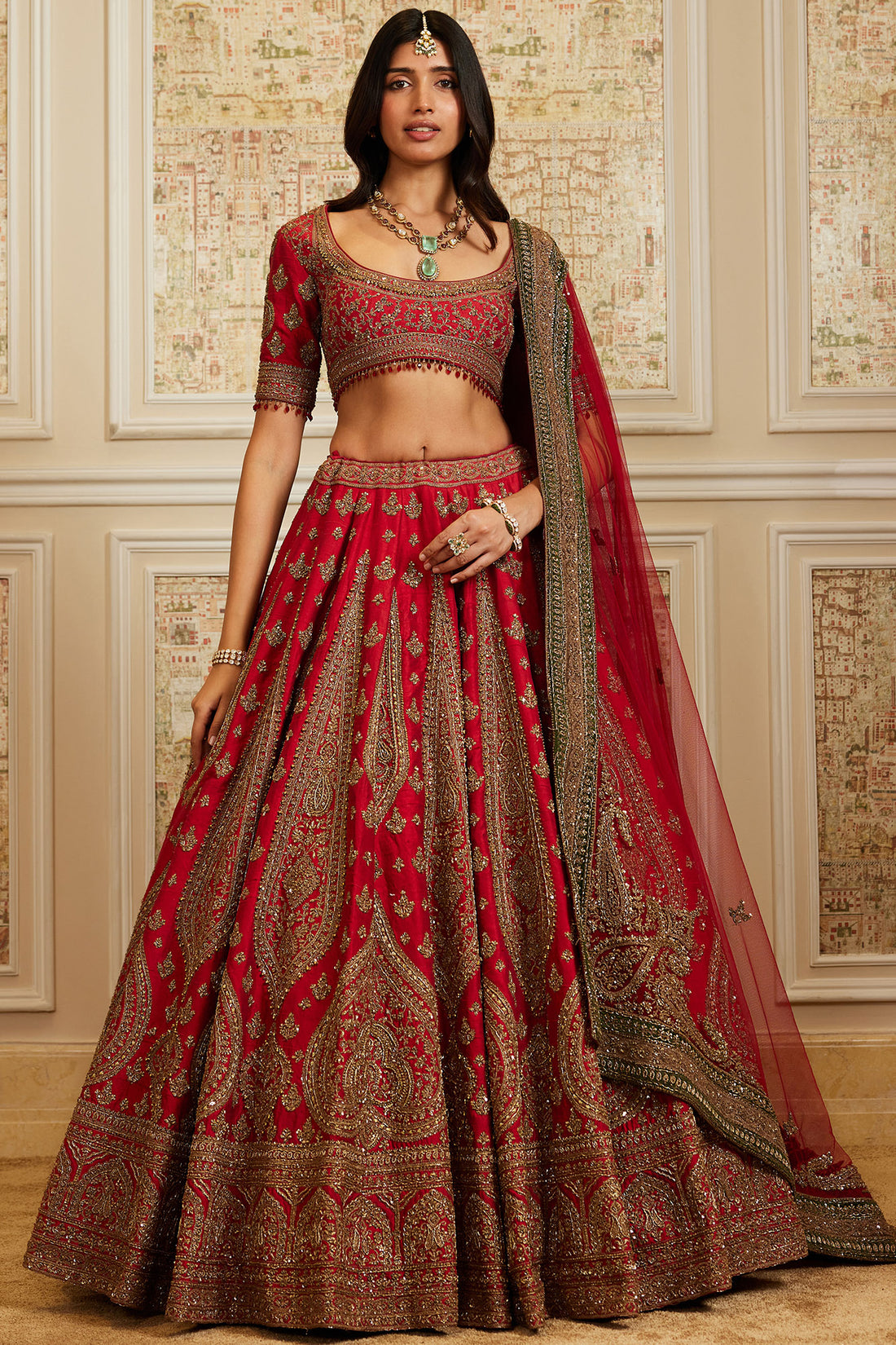 Safira Red Lehenga Set