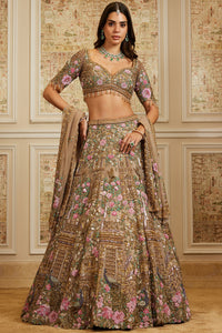 Yasira Gold Lehenga Set