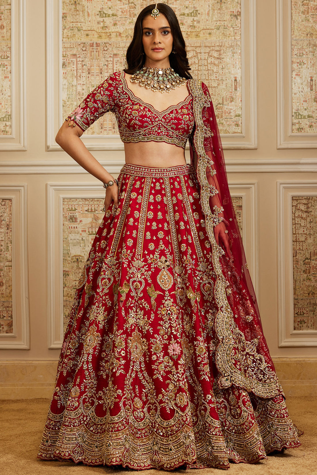 Zinah Red Lehenga Set