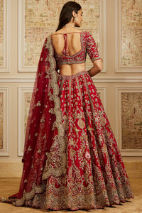 Zinah Red Lehenga Set