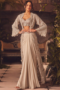 Demure Draped Skirt Set