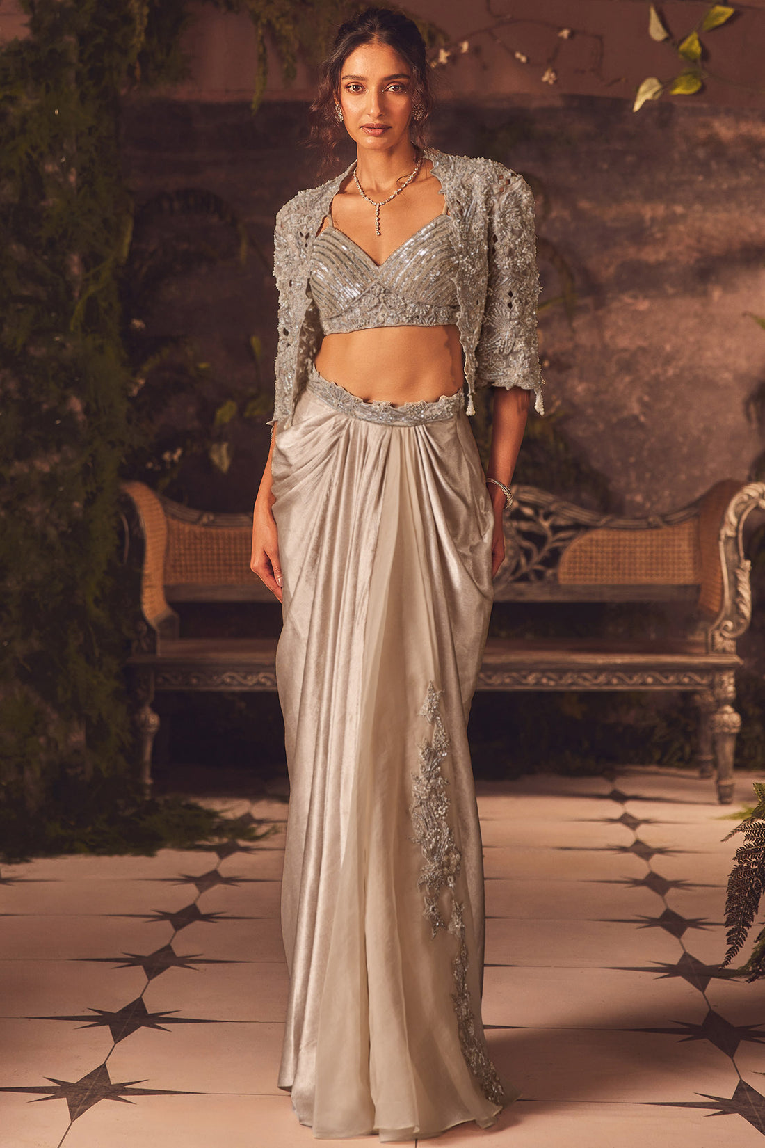 Divine Draped Skirt Set