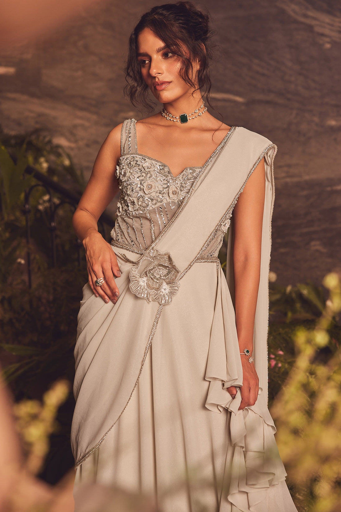 Dusk Draped Gown Saree
