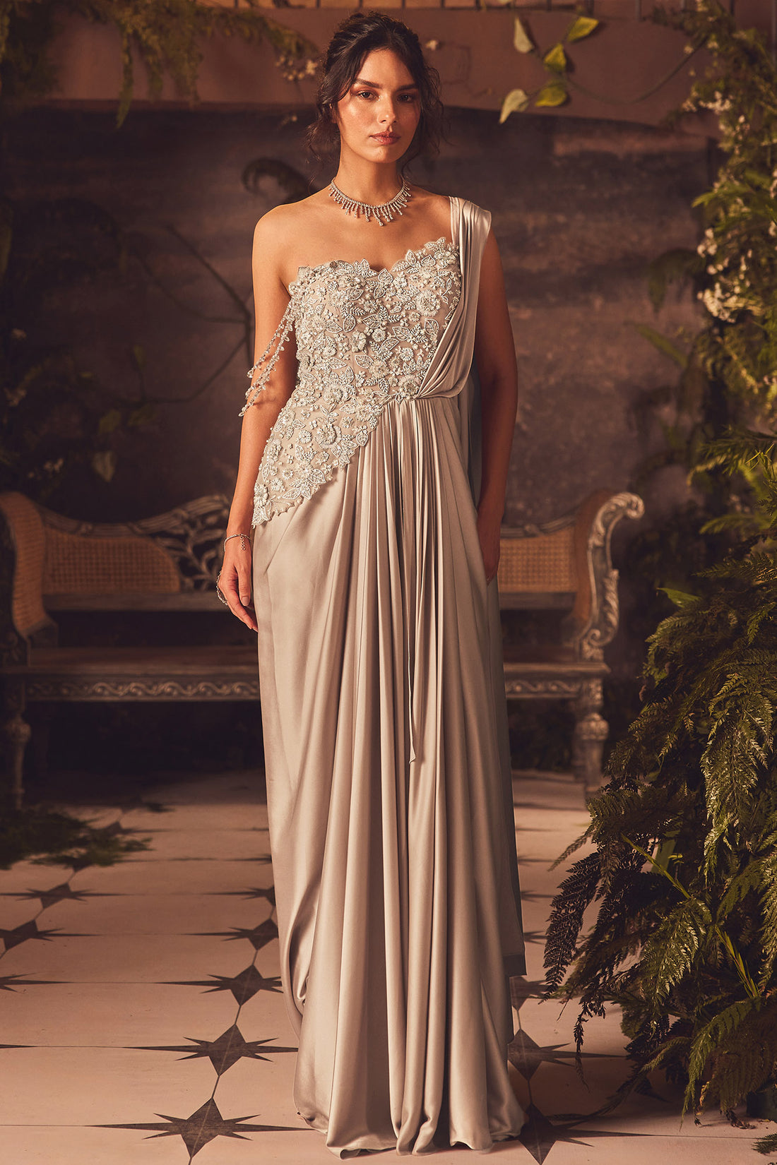 Sterling Draped Gown