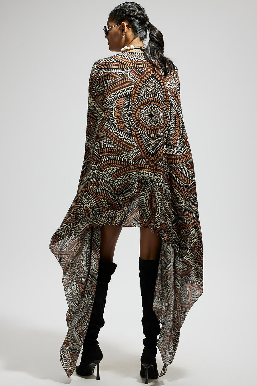 Zentangle Print Cape