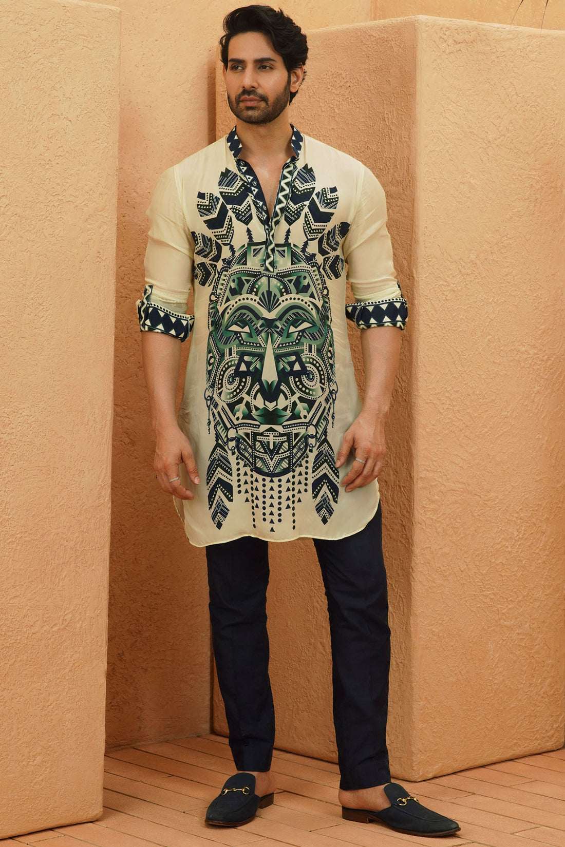 Afreen Rolled Up Sleeve Kurta