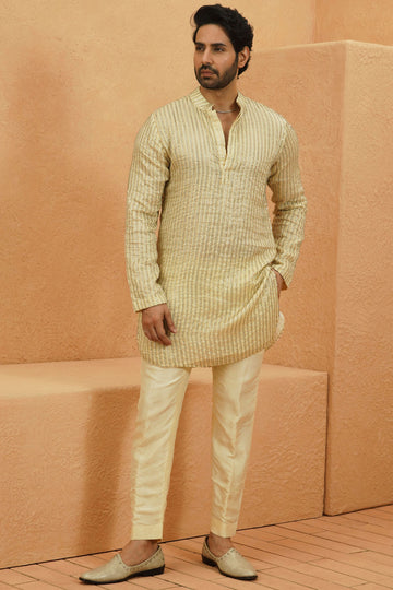 Chandheri Stripe Kurta Set