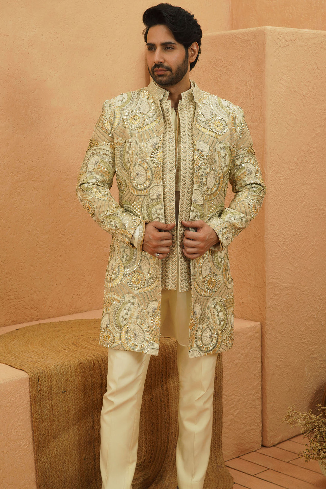 Yasir Sherwani With Pants
