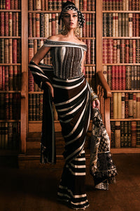 Zarika Stripe Saree Set