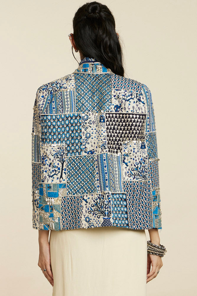 Blue Patchwork Noor Jacket
