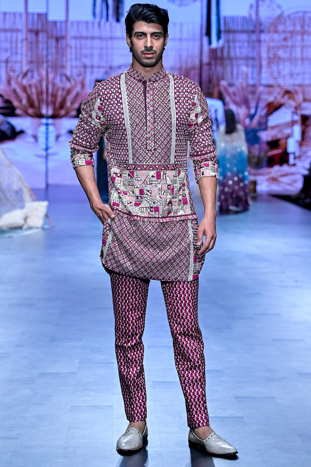 Merlot Patchwork Kurta Set