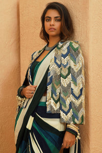 Elia Embellished Cape Jacket