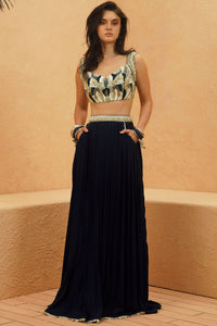 Fez Bustier and Pleated Skirt