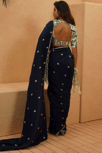 Layla Midnight Blue Saree Set