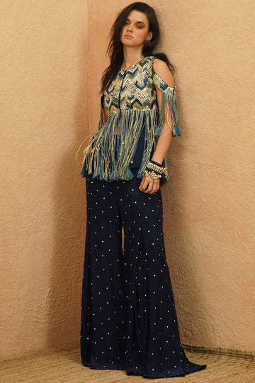 Nadira Cold Shoulder Jacket Set