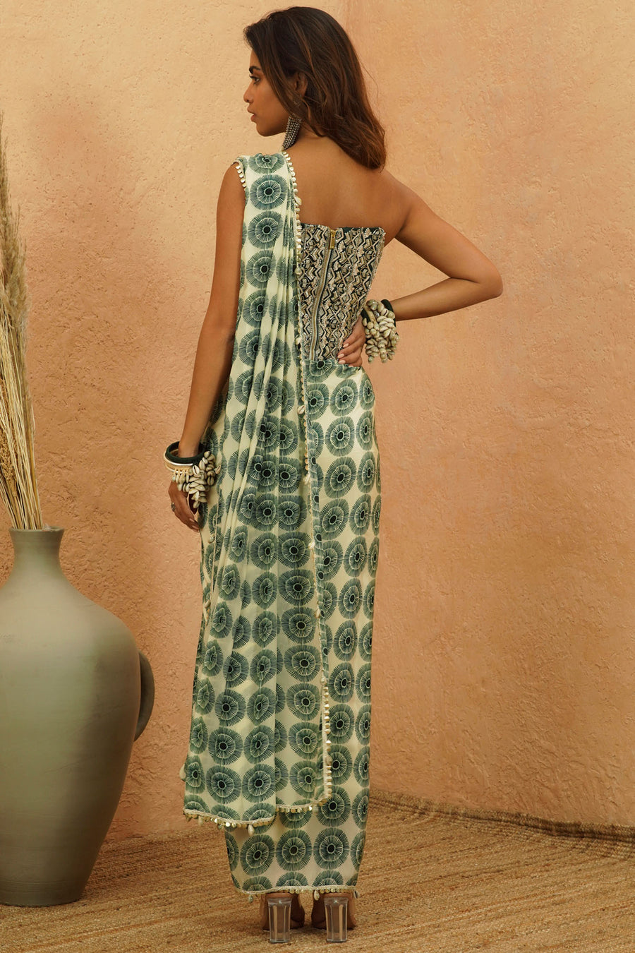 Yasmine Drape Saree Set