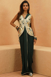 Zaynab Waistcoast & Drape Saree