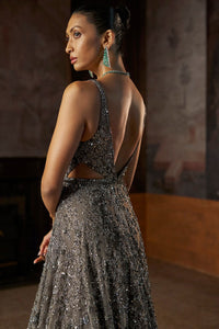 Charcoal Sequin Gown