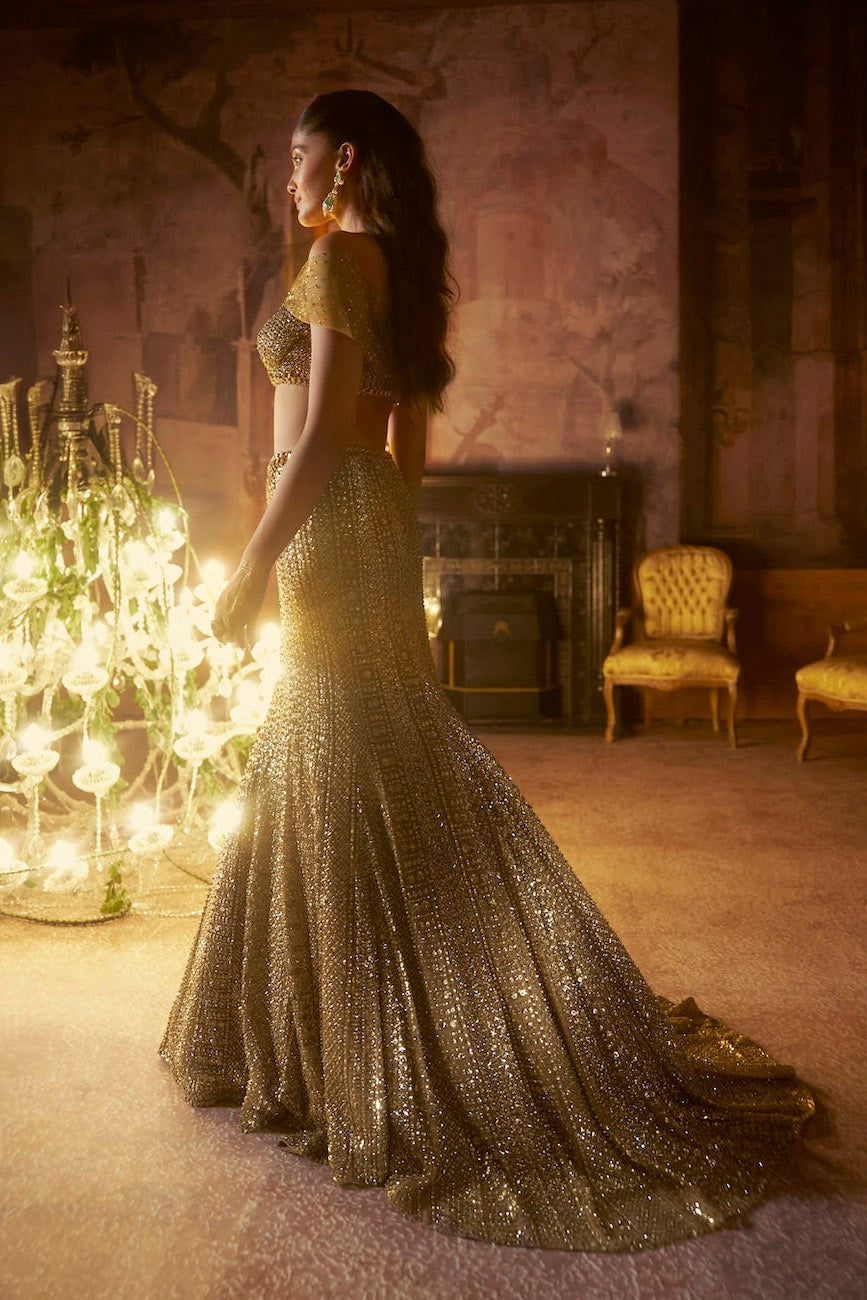 Antique Gold Trail Skirt Set