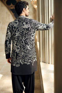 Black & Silver Kurta Set